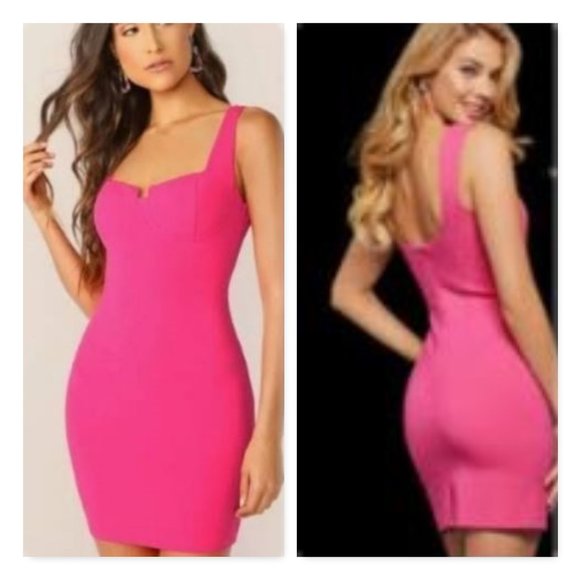 Haute Monde Dresses Hot Pink Bodycon Dress Poshmark